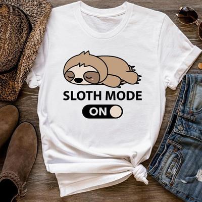 (Asya Boyutu) Kadın Baskı Tee Üst Güzel Sevimli 90'lar Tarzı Tembellik Moda T Shirt Kadın Kadın T Giyim Kısa Kollu Grafik T-shirt