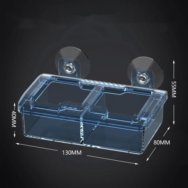 1PC With Suction Cups Pet Supplies Reptile Transparent Feeder Worm Live Container  Anti-escape Food Bowl Reptile Pet Bowls