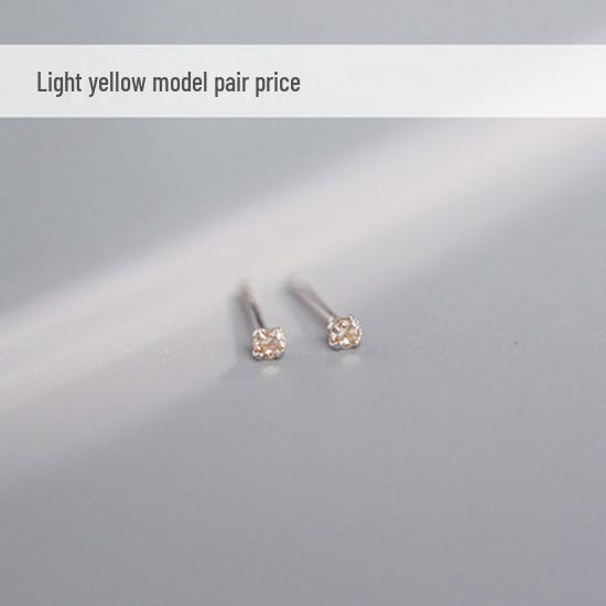 S925 Sterling Silver Rhinestone Mini Stud Earrings and Ear Cuff Set for Piercings