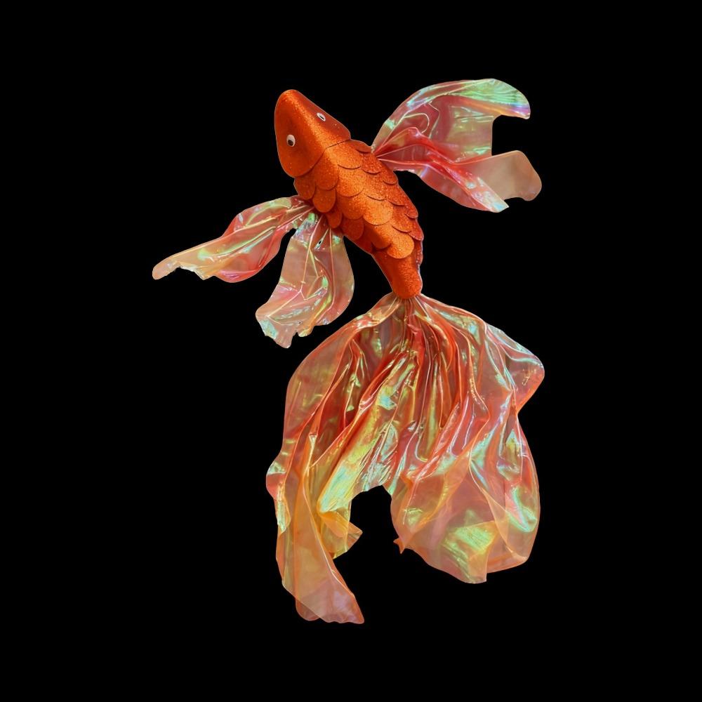 Hästens År Fisk Hängande Dekoration Fiskmönster DIY Nyårsdekoration Röd Färg Hängande Hänge Festtillbehör