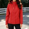 Chaqueta Ligera de una Sola Capa para Mujer para Exteriores, Cortavientos Impermeable, Chaqueta Exterior con Capucha Ajustable y Bolsillos con Cremallera para Primavera Otoño