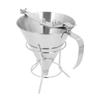 Confectionery Funnel with Stand Stainless Steel Baking Funnel Cake Decorating Tool for Home