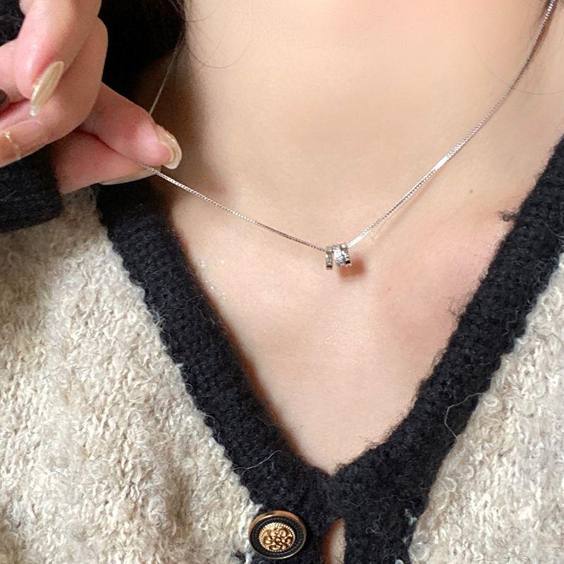 Women's Zircon Pendant Niche Style Jewelry Silver Necklace