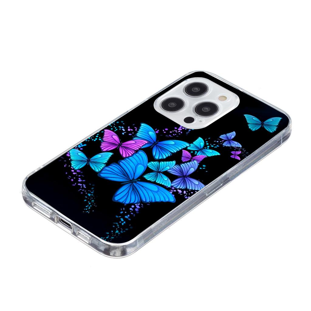 Applicable to iPhone16E mobile phone case Samsung S25 cartoon painted TPU mobile phone case 15Pro leopard print all-inclusive soft case