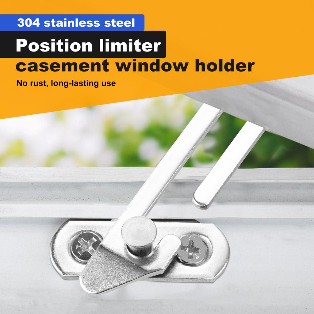 10Pcs Stainless Steel 304 Window Restrictors Locks Child Safety Window Opening Restrictors Security Locks Security Locks