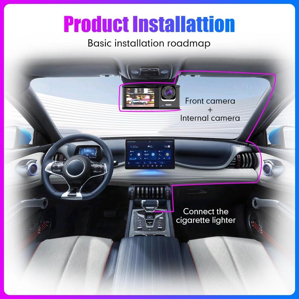 Auto DVR HD 1080P Palubní kamera IPS Videorekordér Cyklus Palubní kamera Zrcadlo Řídicí rekordér Noční vidění