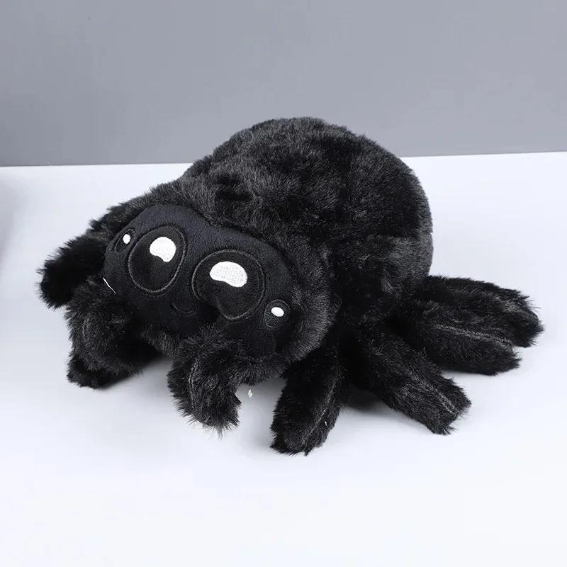 Lucas Friend Spider Plush Toy Kawaii Black White Spider Doll Home Decoration Pillow Soft Stuffed Halloween Gifts Toy for Kids