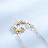 FANCIME 18K Gold Diamond Moon Necklace for Crescent Perfect for Gift Wrapping Included Women, Moon, Lab-Grown Diamonds, Mother's Day, Christmas,