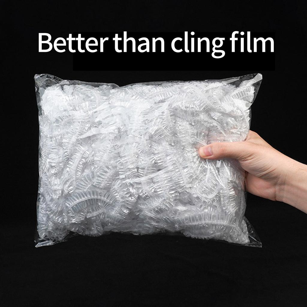 100 st Plastskålskydd, Matöverdrag, Skålskydd för brödjäsning, Plastöverdrag för skålar med resår, Återanvändbara färskhållningspåsar