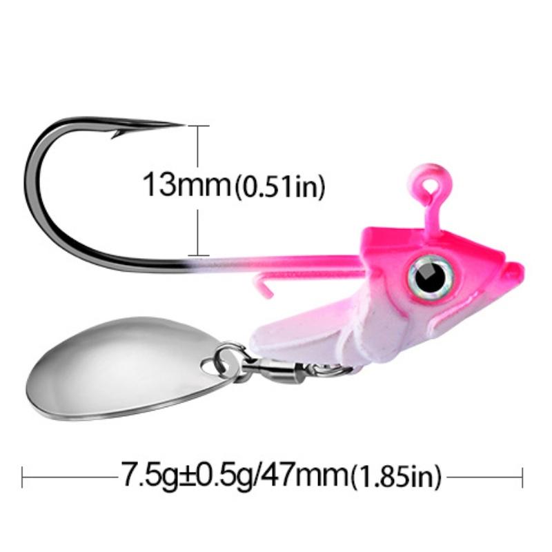 Nalucă de pescuit Proberos Jig018 cu cap de plumb și corp moale Greutate 7g 10g 15g Ideală pentru pescuitul la fund în America de Nord