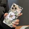 Clear Square Back Tube Case Protection For iPhone 16 ProMax 14 Pro Max 12 13 15 Plus 11 Anti-Oxygen,Peony Pattern Casing