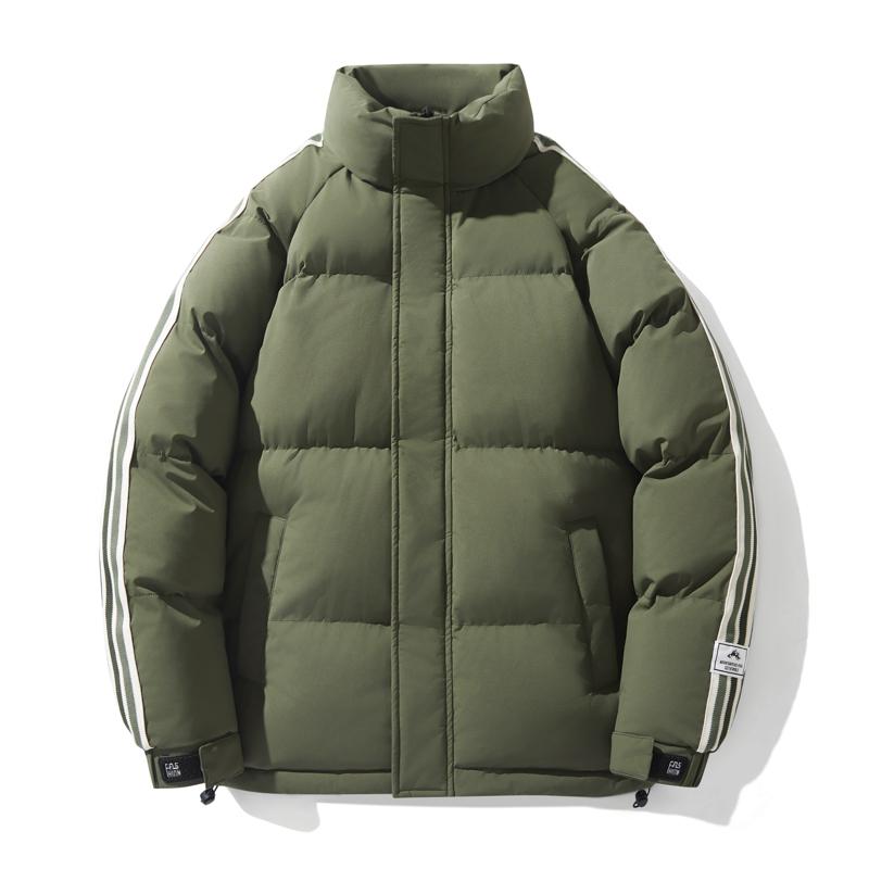 Dunjacka Herr Plus Size Casual Jacka Ståkrage Tjock Varm Bomullsjacka Herr