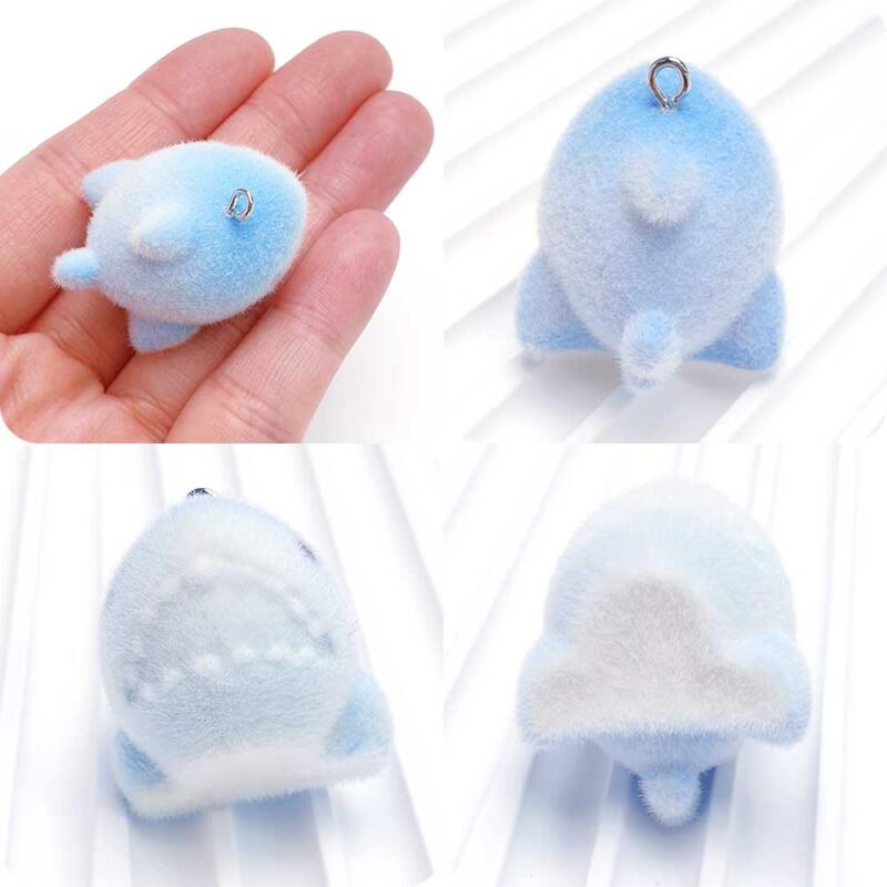 Flocking Animal Sea Shark Keychain Pendant Accessory Accessories