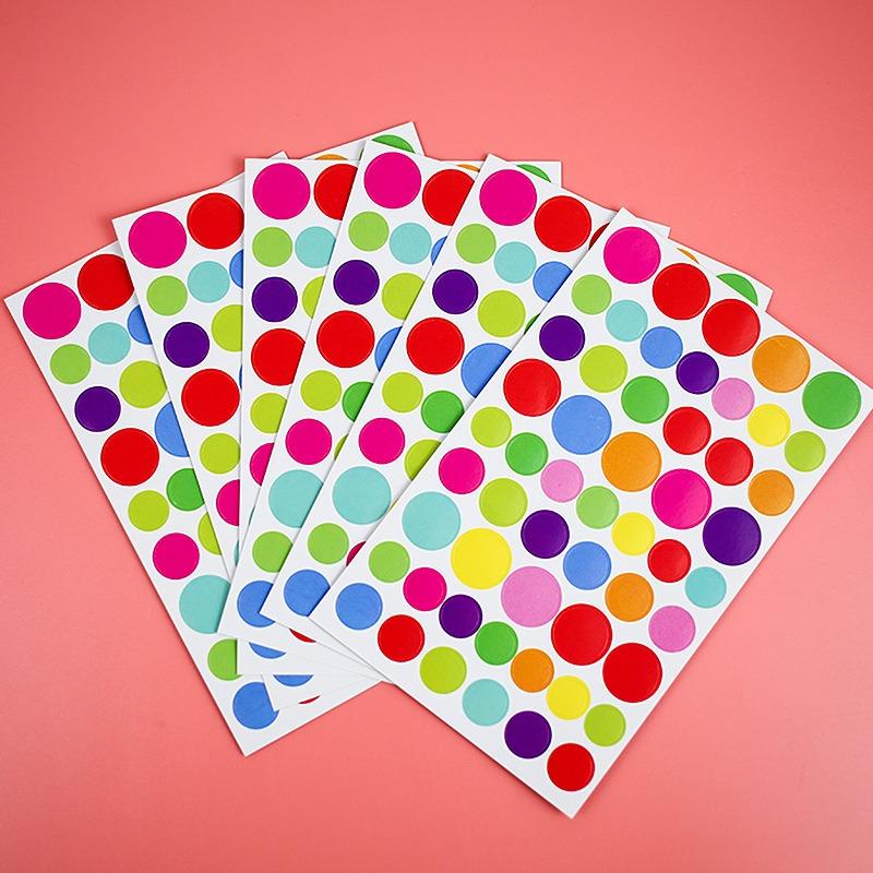 10Sheets/Lot Colorful Sticker Set Number Letters Dots Heart Star Self-adhesive Diary Photo Albums Decorations Art Stationery ZYF