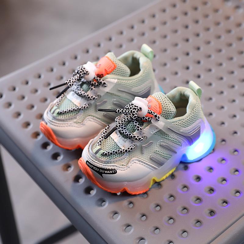 

Новая модная детская спортивная обувь, детская прогулочная обувь, кроссовки для мальчиков и девочек 25 зелёный