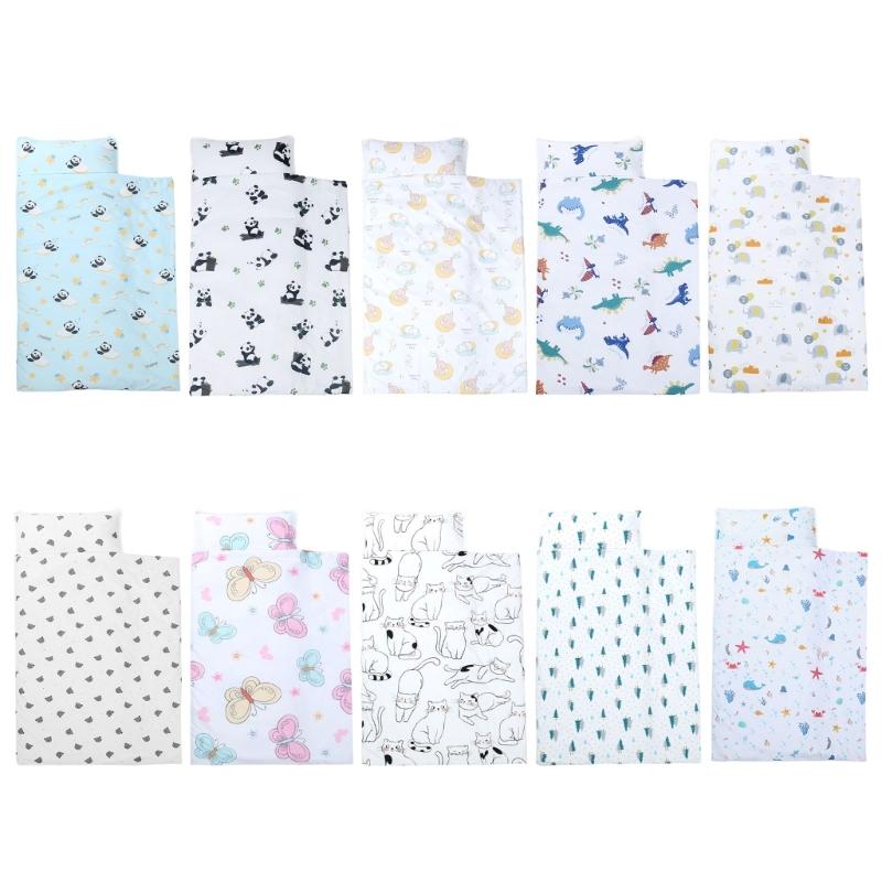 Toddler Sleep Mat Sleeping Bag, Kids Sleeping Pad with Removable Pillow Lovely Print Blanket Baby Crib Decors