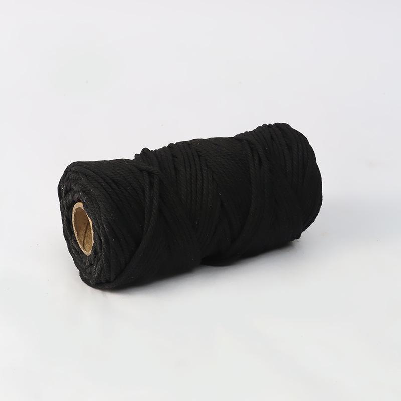 4mm Multi-Strand Macaron Colored Cotton Rope for DIY Tapestry & Decorative Weaving.