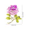Rose Plant Enamel Brooch Alloy Badge Fashion Accessory for Clothing Backpack and Hat Decoration Daily Casual Wear