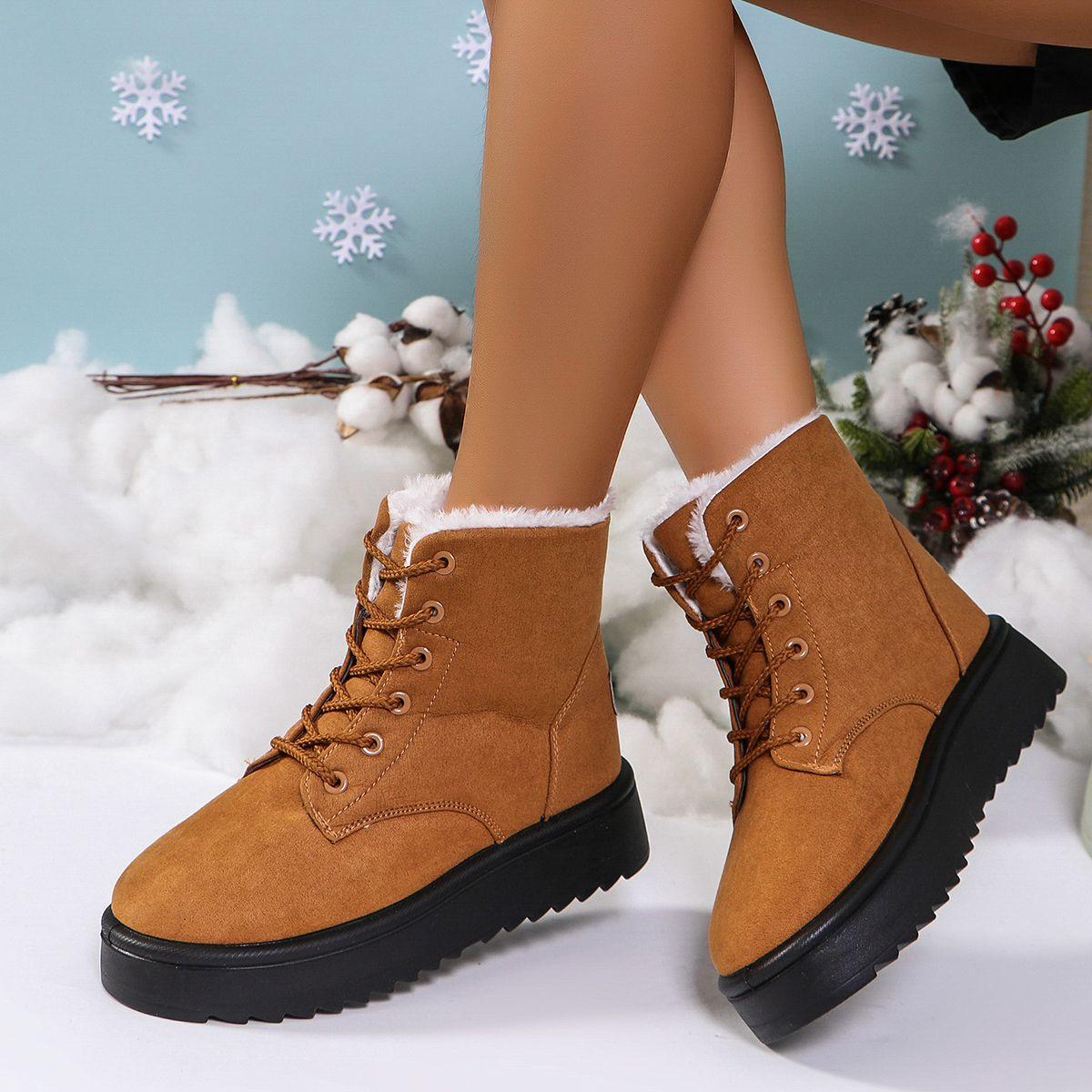 

Хлопковая обувь Женская Зимняя Новая Корейская Версия Платформа Короткие Ботинки Студенческая Обувь Хлопковые Ботинки Бархатные Теплые Большого Размера Зимние Ботинки Женские 44