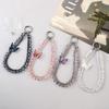 Luxus Schmetterling Doppelkette Kristall Perlen Handgelenk Handy-Armband