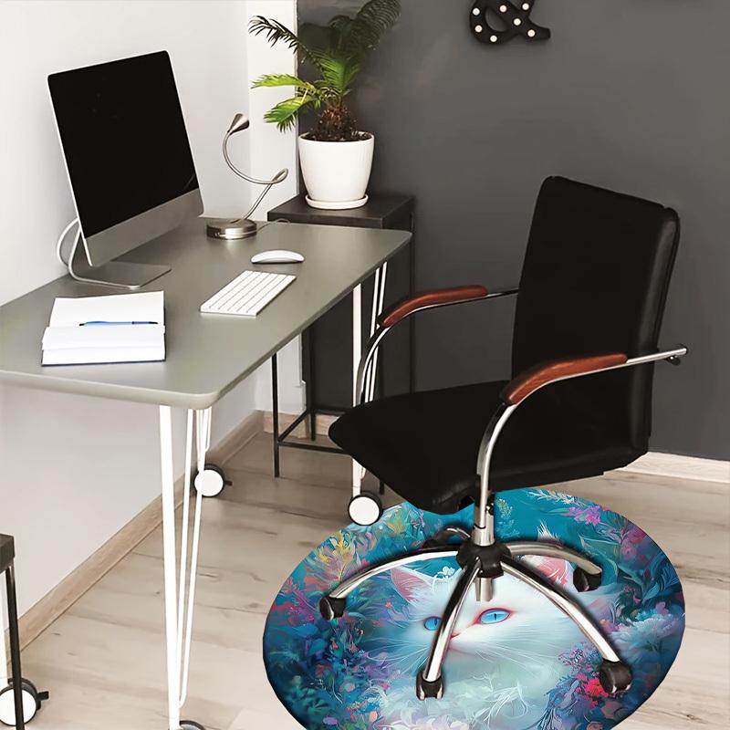 

1pc Fantasy Cat Garden Round carpet, Made of Polyester,Perfect for Decorating Office Chairs, Living Rooms,fplt030 80cm by 80cm