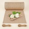 Burlap Table Runner Roll Coarse with Rope Woven for Party Planners,