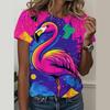 3D Short Sleeved Summer T-shirt for Women's Cami Abstract Image Printed Cartoon T-shirt