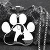 Mode Hund Katt Tass Rostfritt Stål Halsband för Kvinnor/Män Silverfärg Djur Husdjur Klo Hänge Halsband Smycken colar N8006S01