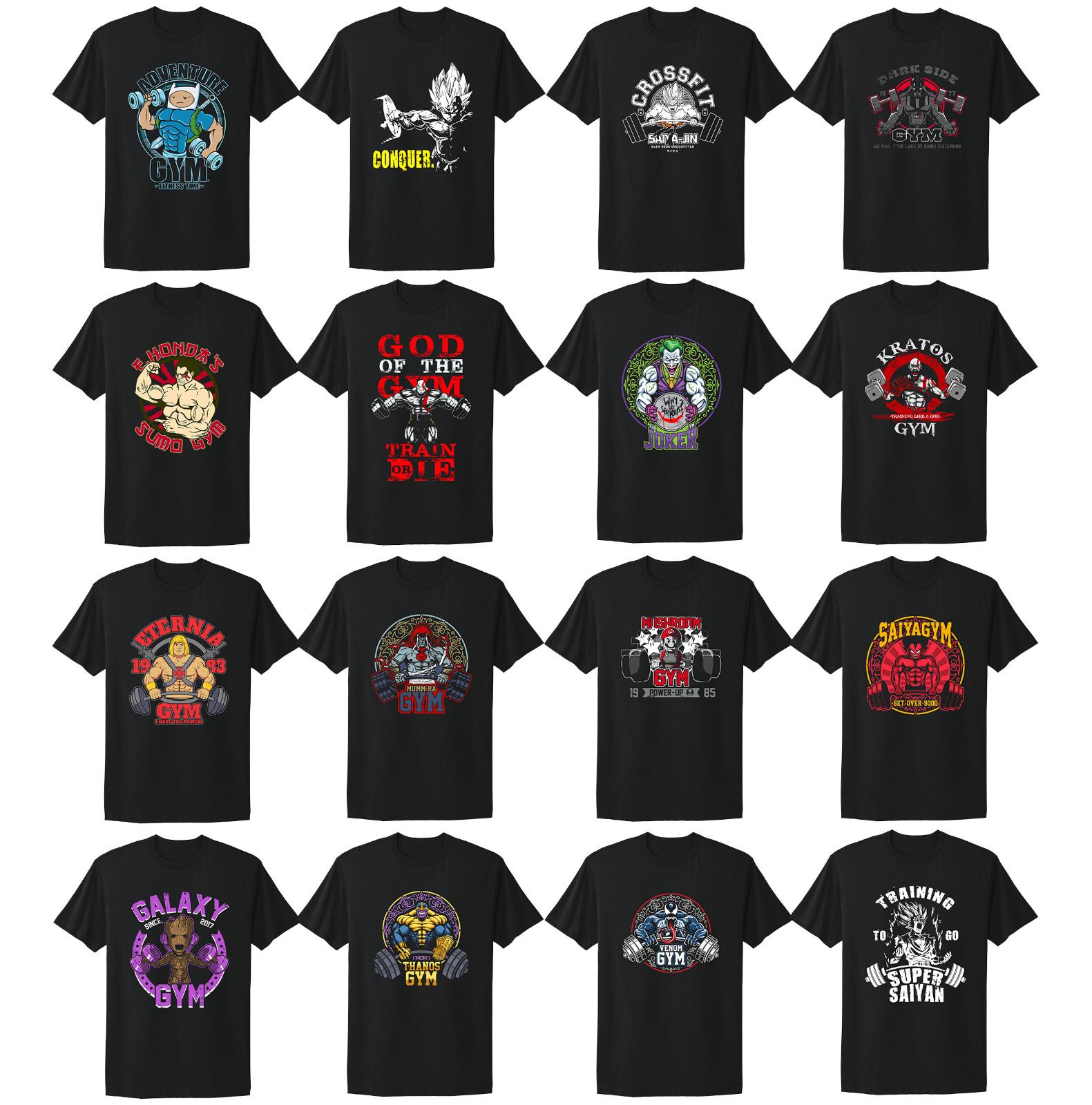 Gym Graphic Tee Character Unisex T-Shirt XXXXL