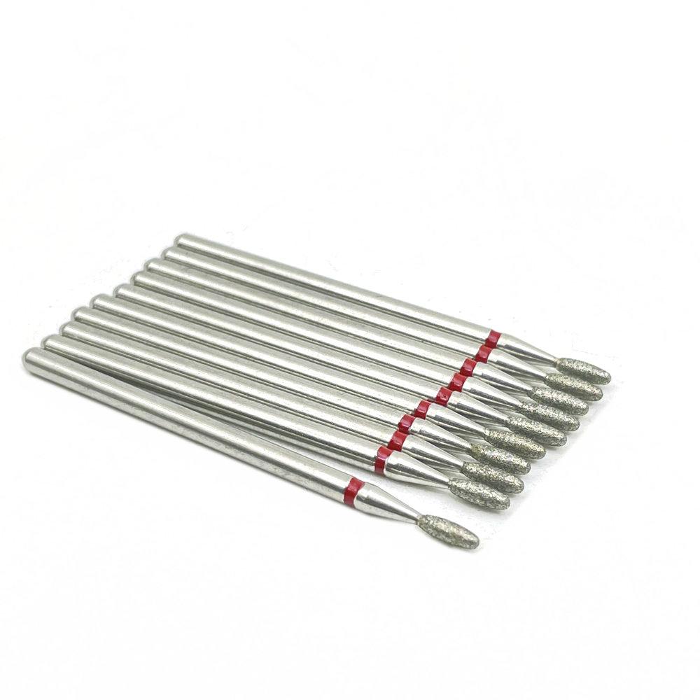 

10pcs/set Diamond Grinding Bur Drill Bits Set Dental Grinding Dental Polishing Burs Nail Drill Bits 2.35mm Shank
