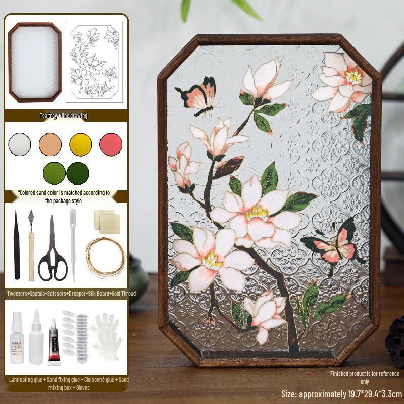 B.Y.K Cloisonné-Emailmalerei Teeschale DIY-Set