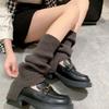 Womens Lolitas Knit Long Socks Flared Leg Warmers Harajuku Booties Socks Winter Warm Ankle Heap Socks