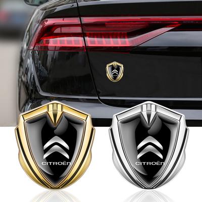 1/2pcs 3D Metal Car Fender Body Emblem Shield Stickers Auto Accessories For C4 Picasso Xsara C5 Aircross Cactus C1 C2 C3