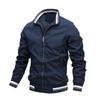 Men's Casual Sports Jacket, Stand-up Neck Zipper Jacket European and American Zipper Jacket