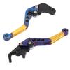 Motorcycle Brake Clutch Levers Blue Yellow Colorful CNC Aluminum Alloy Replacement for MSX125 Below 150cc