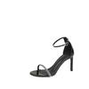 SW strass noir été 2025 nouvelles sandales à bride unique en strass stiletto bout ouvert polyvalentes talons hauts femmes