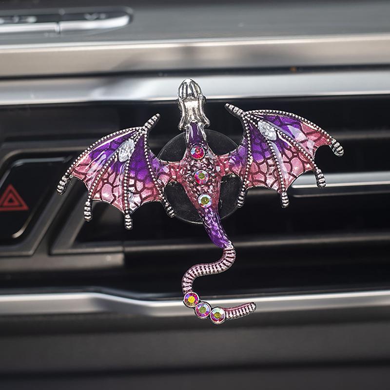 Dragon Car Osvěžovač vzduchu klip Roztomilý malý létající Dragon Vent klip Difuzor Auto Difuzor Vent Outlet Spona drahokamu do auta