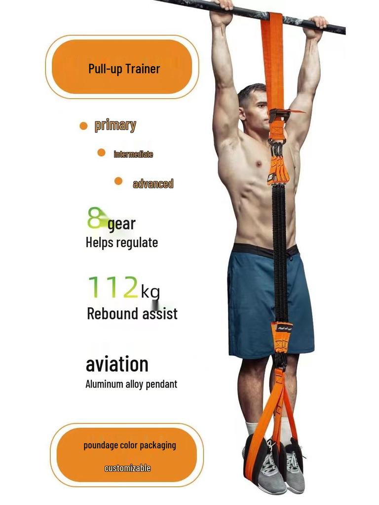 Adjustable Pull-Up Assist Resistance Band for Home Fitness