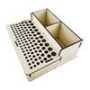 Beech Leather Craft Tools Holder Rack Stand 103 Holes Leather Craft Tool Rack Stamp Punch Tool Storage Box Holder Organizer