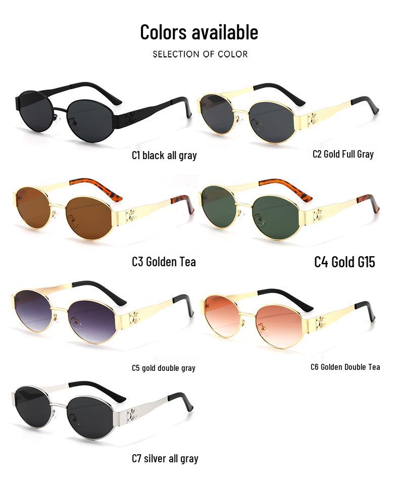 Retro Oval Street Style Sunglasses: Unisex Fashion Eyewear