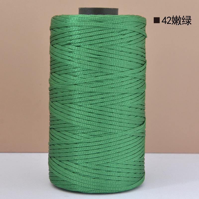Mercerized Cotton Linen Light Body Ice Silk Flat Belt Wool Hand-Woven Crocheted Diy Hook Bag Hat Seat Cushion Hollow Thread