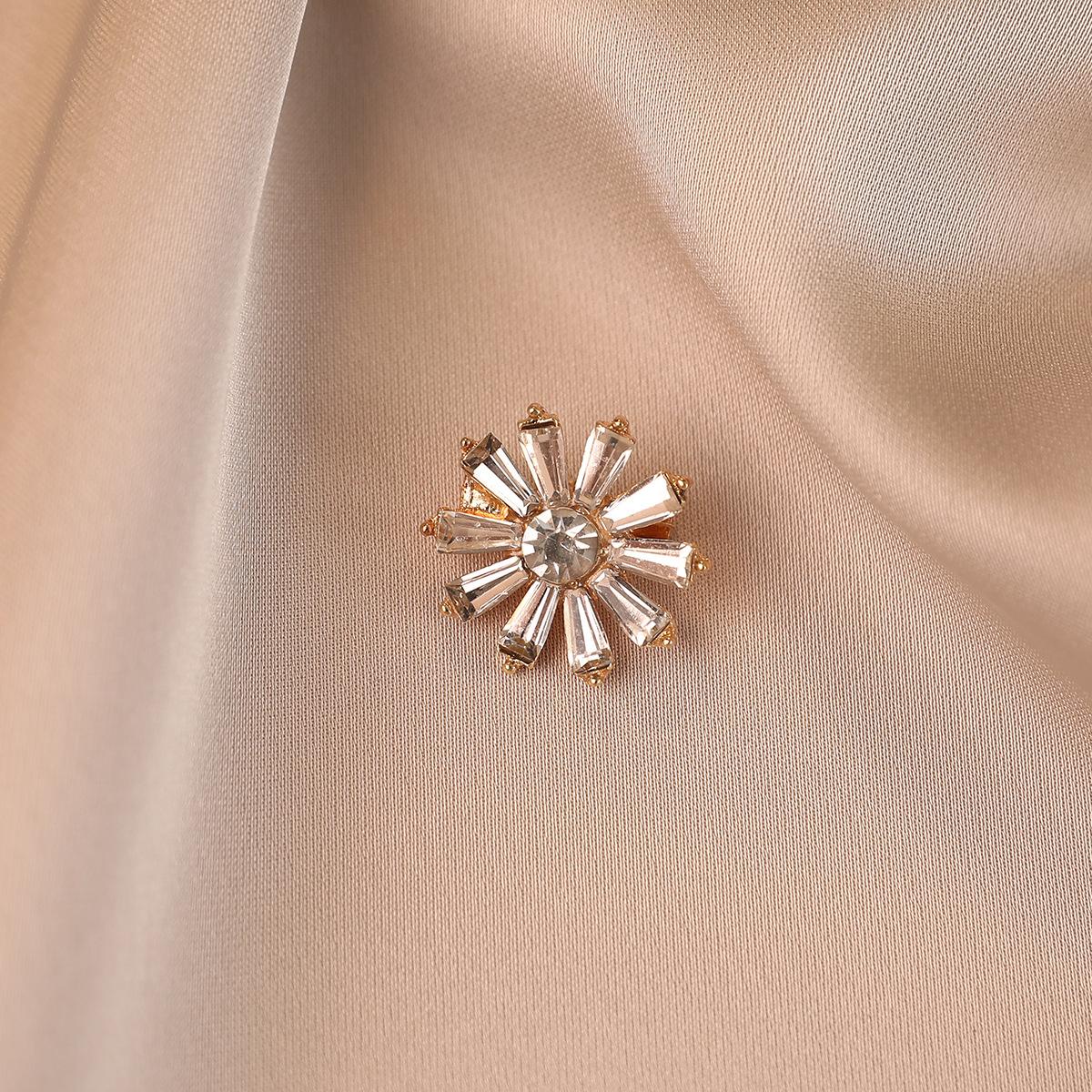 

Модная брошь «Подсолнух» Роскошная и элегантная Универсальная Антибликовая Высококлассный аксессуар для делового костюма