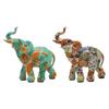 Figurine d'éléphant Artisanat d'art de collection Ornement de bureau Statue décorative pour entrée Chambre à coucher Étagère à livres Bureau Décoration de la maison