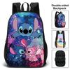Lilo And Stitch Duplex Backpack Lightweight And Durable Schoolbag For Kids And Students