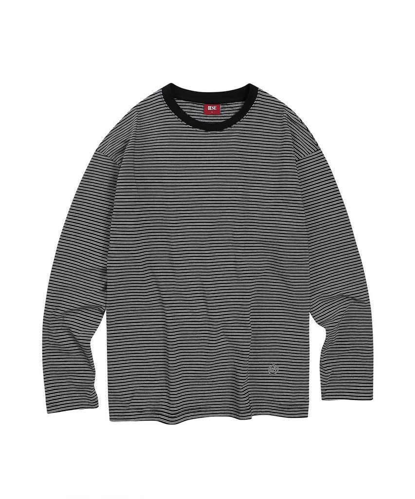 Desiledeu Embroidered Striped Long Sleeve T-Shirt-Fask5103B03