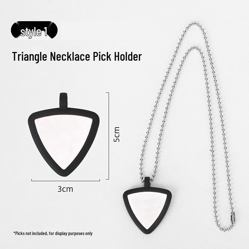 

Pendant Pick Holder Necklace & Keychain - Large Triangle Storage Collection Box