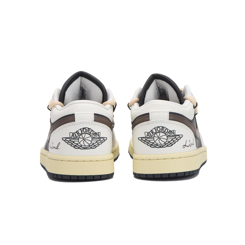 Jordan Air Jordan 1 Chestnut Low Top Vintage Basketball Shoes Unisex Ecru DC0774-001(Team59-)