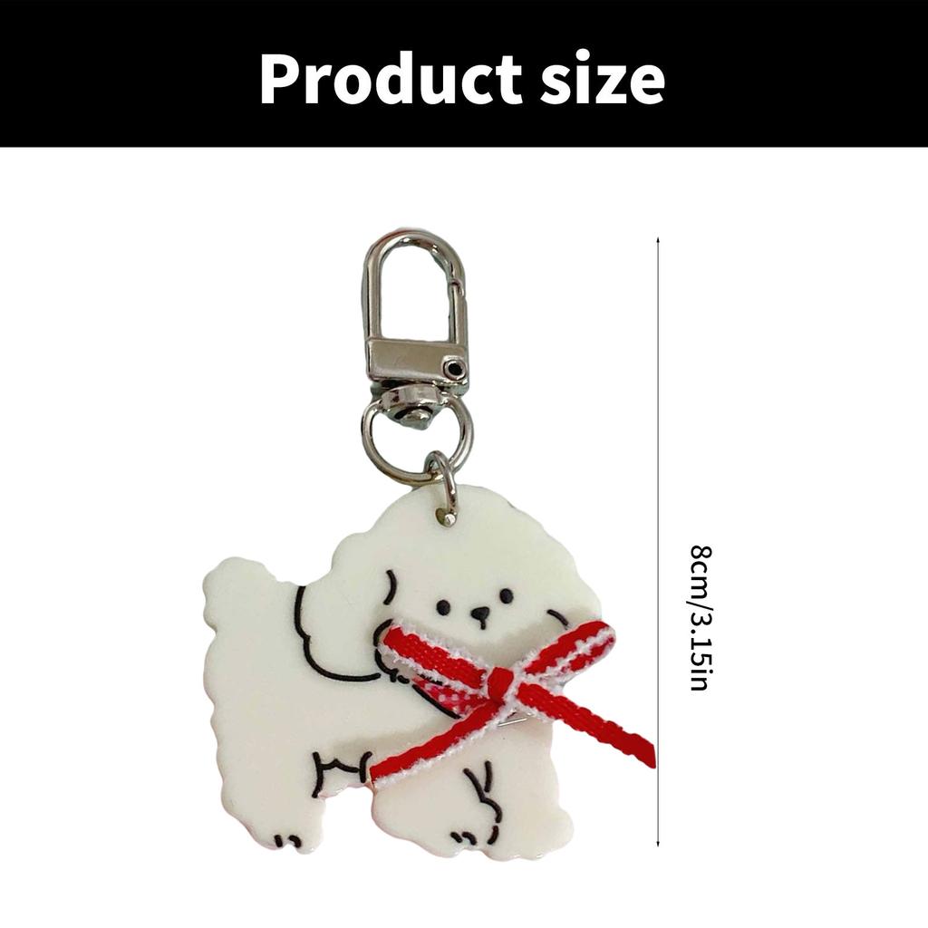 Welpen-/Knochen-Anhänger Schlüsselanhänger Modischer Harz- und Legierungs-Schlüsselanhänger Handgefertigtes Accessoire für Handtaschen Rucksäcke