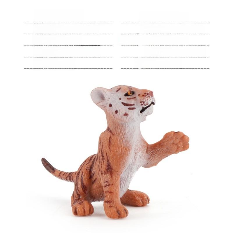 Action Tiger Lion Figure Cartoon Model Toy Decoration Children Ornament Gifts