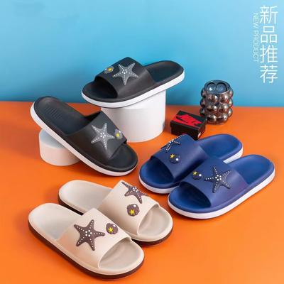 Herren Sommer Dicke Sohle Anti-Rutsch Duschslipper Weiche Sohle Lässige Haus- und Outdoor-Pantoletten für Studenten Bequeme Sandalen
